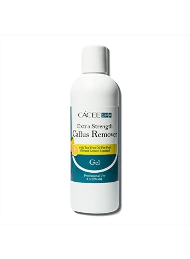 Callus Remover for Feet 8oz, Gel Formula with Tea Tree Oil & Lemon Scent, Works Great with Foot Scrubber, Foot File, or Pumice Stone, Callous or Corn Remover