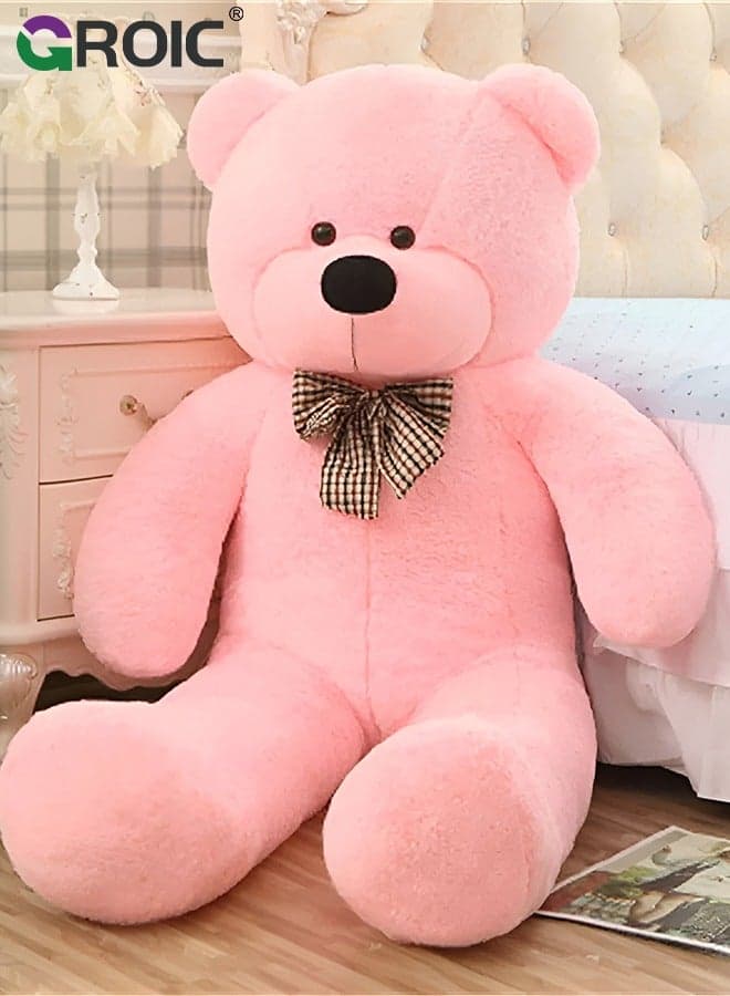 Big Teddy Bear Plush Stuffed Animals Soft Adorable, Cuddly Stuffed Teddy Large Fluffy Teddies Plush Toy Gift for Kids Birthday Wedding Decorations 80CM - Pink