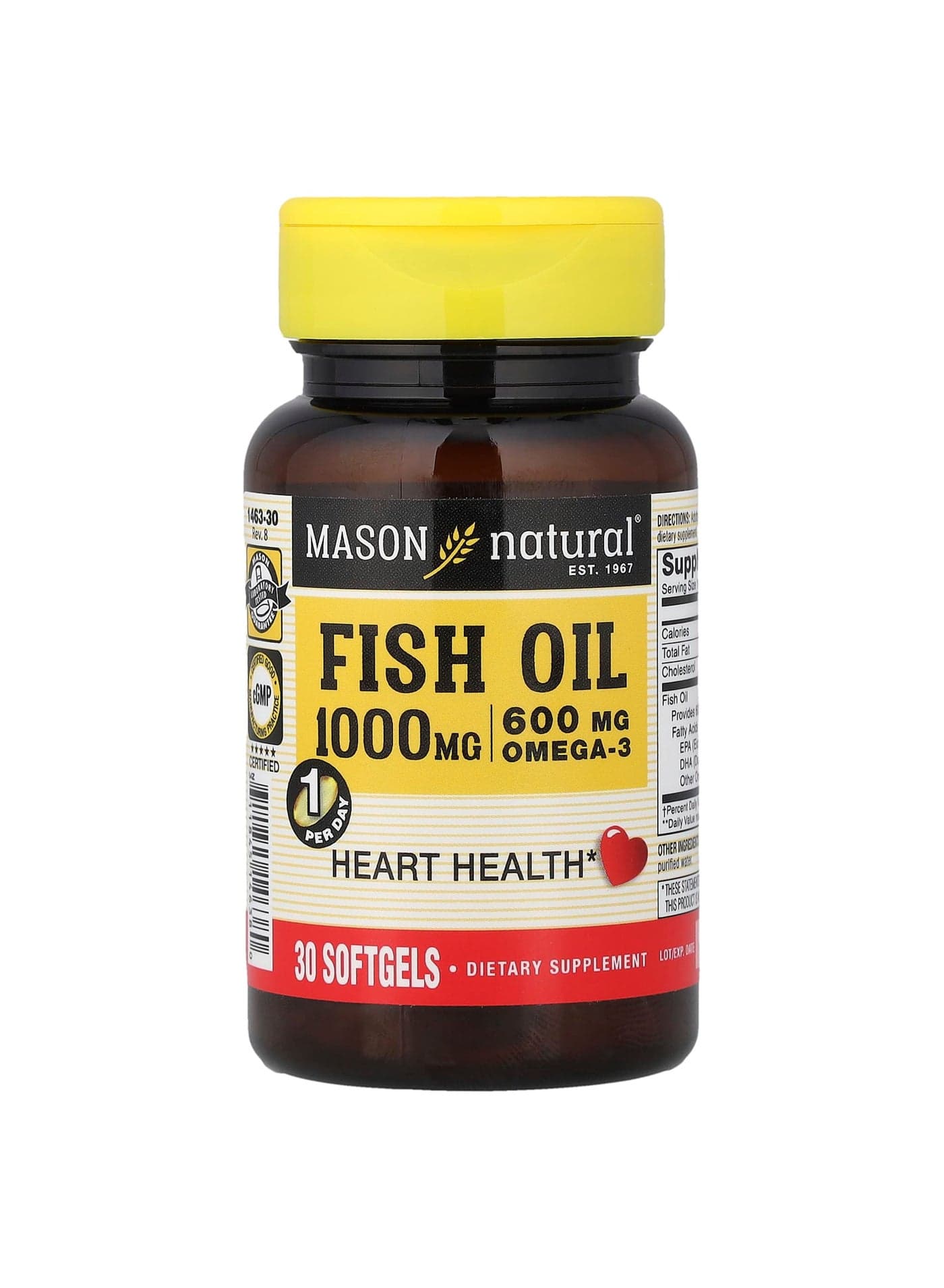 Fish Oil, 1,000 mg, 30 Softgels