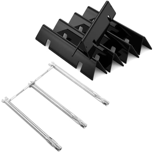 X Home Grill Replacement Parts for Weber Spirit 2 Grill with GS4 Grilling System, Spirit II E-310 Grill Parts, Porcelain-enameled 67046 Flavorizer Bars and Stainless Steel 69787 Burner Tubes Set