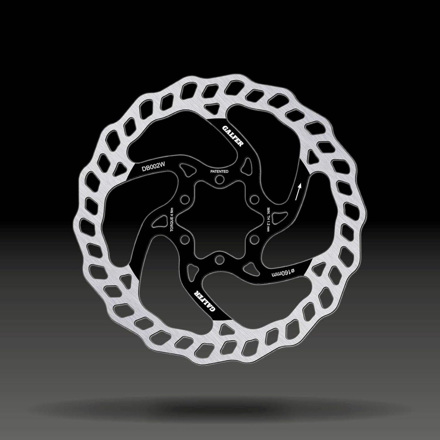 Galfer Univ 6T 160 mm Brake Disc - Stainless Steel