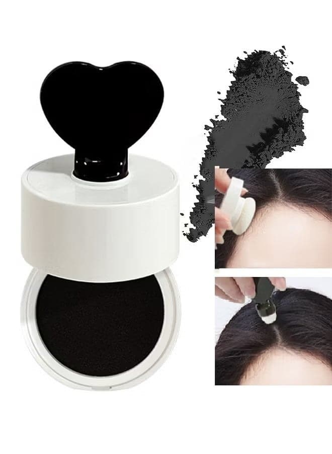 Hair Shadow Powder,Hairline Powder, Shadow Powder Quickly Covers Hair Roots, Brow and Beard Lines Anti-Smudge 48 Hours, For Bald Spots, Forehead Grooming Powder Instant Coverage for Hairline (Black)