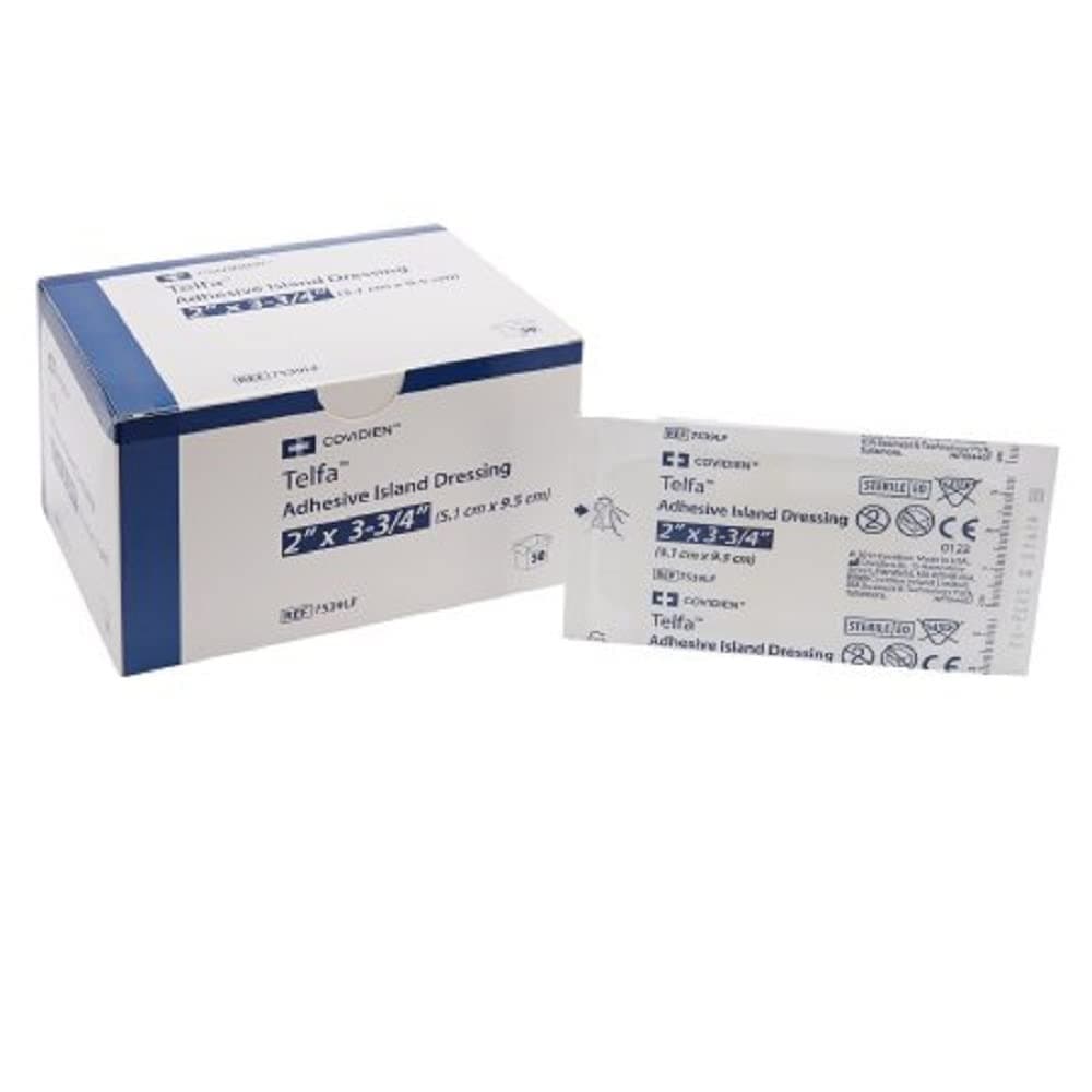 Telfa Adhesive Island Dressings 2x375 Sterile Latex Free Tape Drsg in 1 50 ea