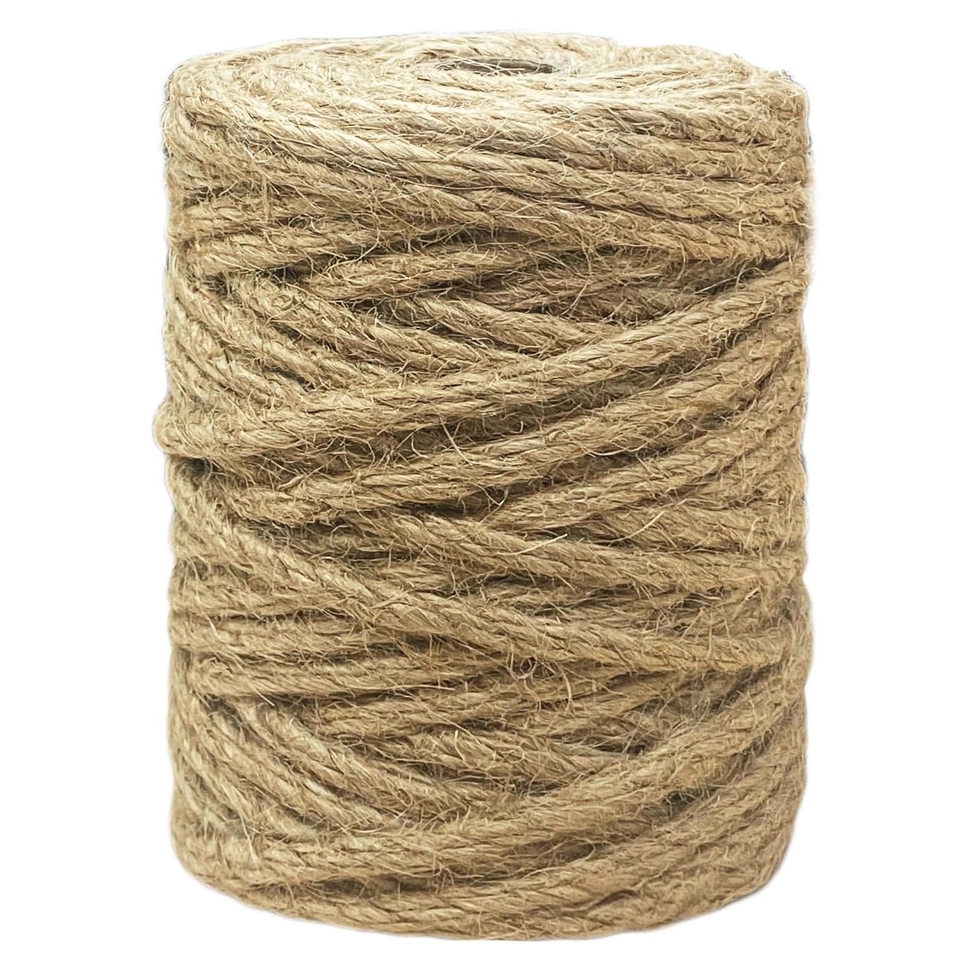 Vanhench Jute Rope 5MM 15 inch 106 ft 6Ply Twisted Heavy Duty and Thick Twine Rope Bulk for Crafts Projects Cat Scratcher Post Tree Gift Wrapping Arts Crafts Home Decoration Packing Christmas