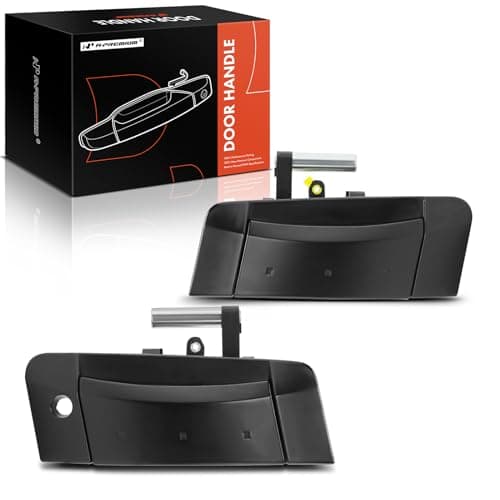 A-Premium Outside Exterior Door Handles Compatible with Nissan 350Z 2003-2009, Smooth Black, 2-PC Set, Front Driver and Passenger Side, Replace# 80607CD40A