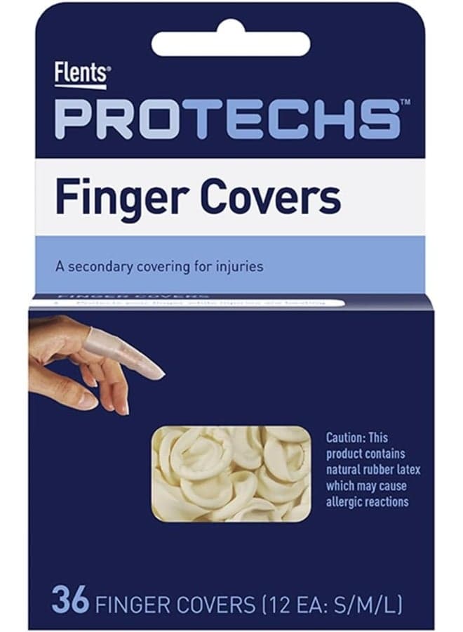 Flents First Aid Finger Cots, 108 Count, Protects Finger While Healing From Injury (3 Packs of 36), Tan (F414-436-3)