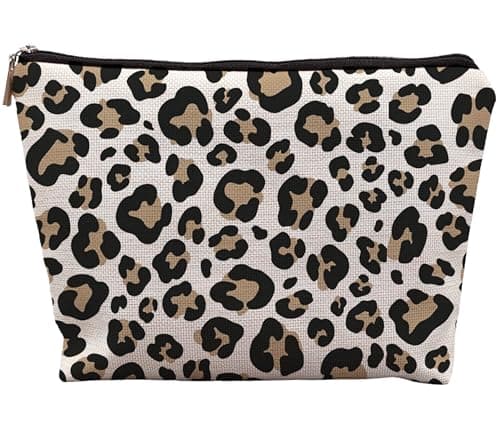 uinwk Leopard Print Makeup BagCheetah Print Makeup Bag Cosmetic BagMakeup Bag Gifts For Leopard Lover Women Sister Best Friend