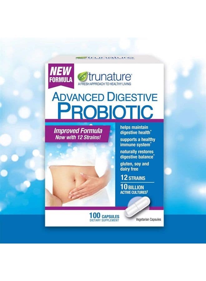 Digestive Probiotic with 12 Strains & 100 Capsules (Pack of 2)