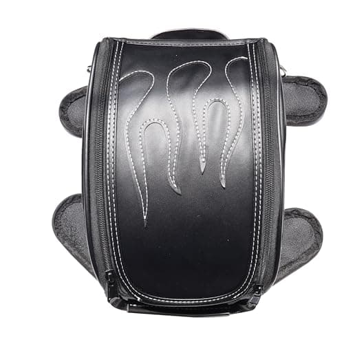WLZW Universal Motorcycle Tank Bag Waterproof with Heavy Duty Strongest Magnetic Mount Gas Tank Bag Tool Bag Saddlebags for Harley Sportster Fatboy Dyna Softail Touring Honda Yamaha Suzuki Kawasaki