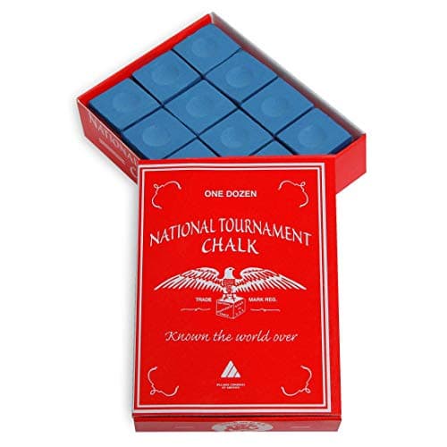 Silver Cup National Tournament Pool cue Billiard Premium Chalk - ONE Dozen (Blue)