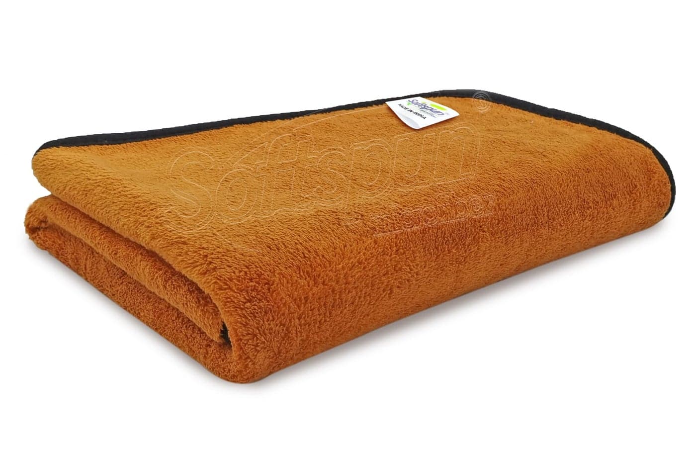 SOFTSPUN Microfiber Coral Bath Towel 1 Pc Brown! Ultra Absorbent Super Soft & Lightweight Quick Drying for Men & Women Daily Use for Unisex.