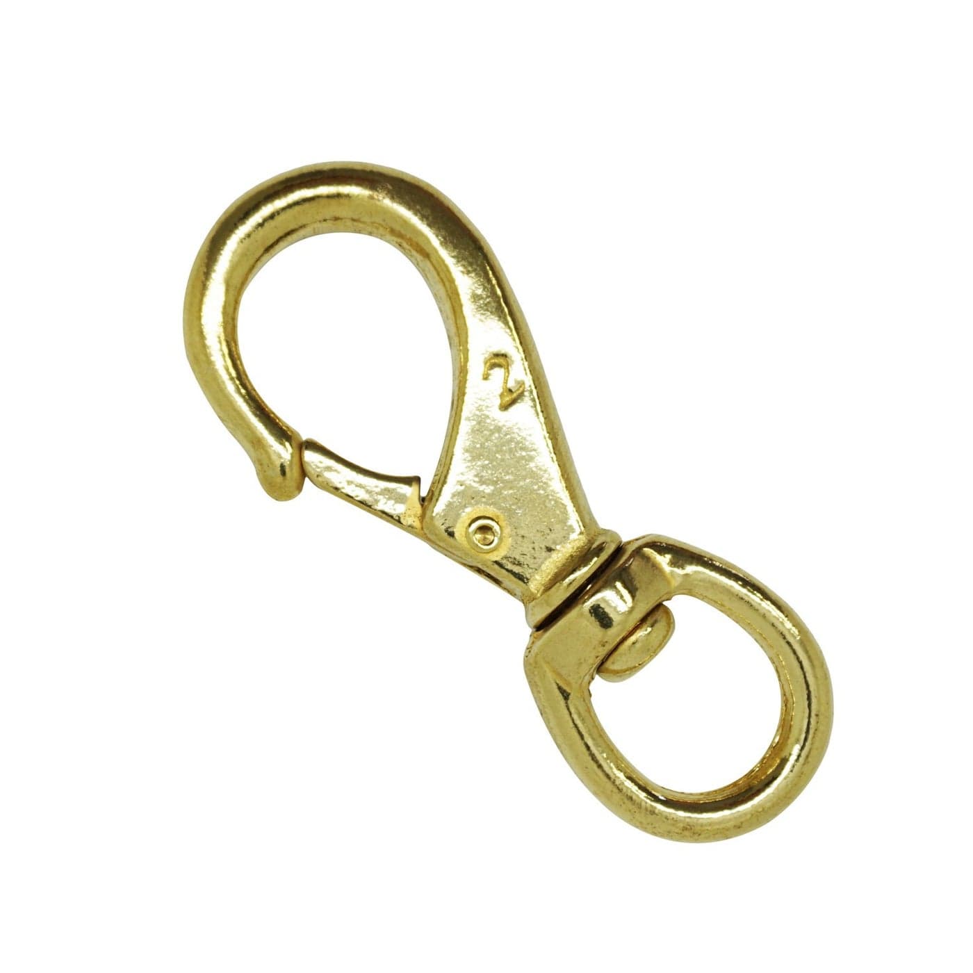 Scuba Choice 3.5" Brass Swivel Eye Snap Hook Clip #1, 12.9mm Opening