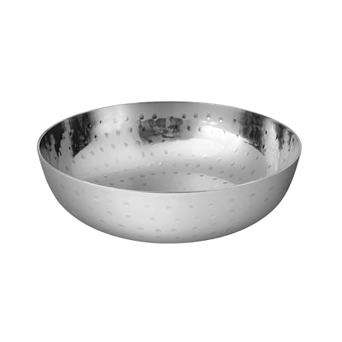 EMBASSY Stainless Steel Hammered Tasla/Kadhai (Without Handle), 5000 ml (Size 16)