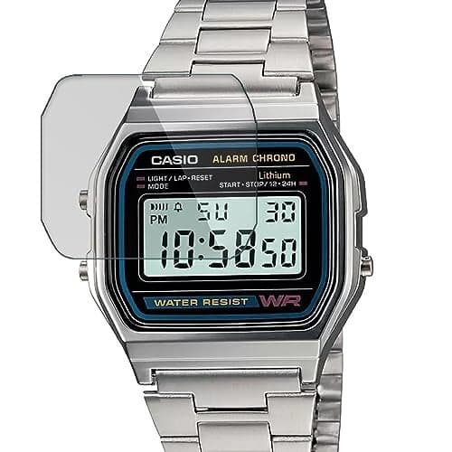 FCS smartwatch screen guard for Casio Vintage Watch-A-158WA-1Q | Pack of 5 | Edge to Edge Coverage | Ultrathin 0.125mm 9H anti shock flexible Watch screen protector TPU membrane