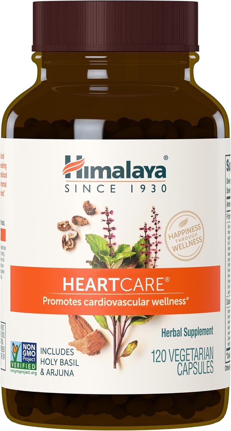 Himalaya HeartCare 30 Day Supply Herbal Heart Health Supplements with Ashwagandha and Amla Vegan NonGMO Gluten Free 720 mg 120 Capsules