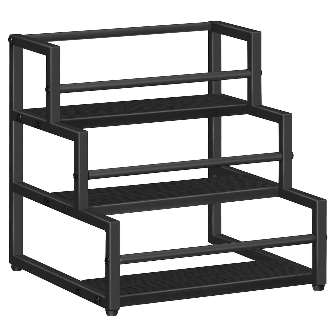 HOOBRO Coffee Syrup Rack Organizer 3Tier 12Bottle Syrup Holder Stand for Coffee Bar Wine Rack Countertop Storage Rack for Syrup Wine for Kitchen Coffee Station Black BB38JJ01