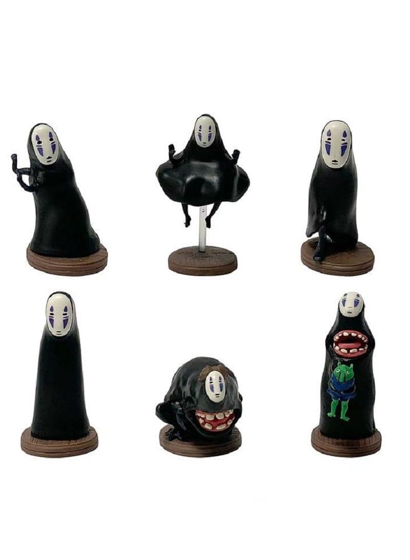 Spirited Away 6-piece No-Face Handmade Model Figurine Set for Decoration