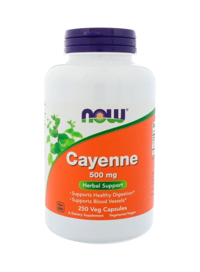 Cayenne Herbal Support Dietary Supplement 500mg - 250 Capsules