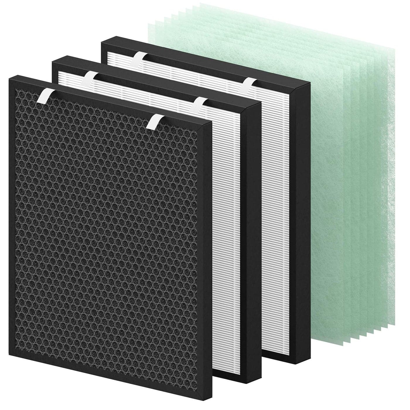 Air400 Replacement Filter for Bissell Air400 2 H13 True HEPA and 1 Activated Carbon Pack with 8 PreFilter Compared to Part 252125203365