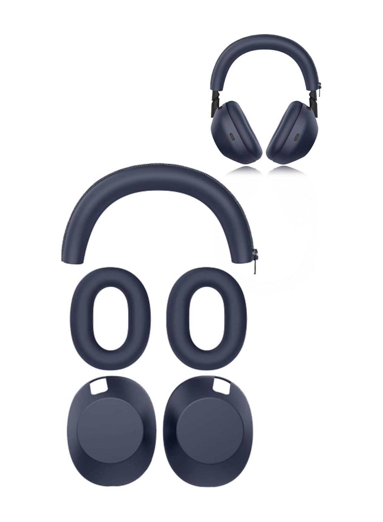 Sony WH1000XM6 Protective Case Earpad Replacement Headband Cover Three in One Comprehensive Drop Proof Sweat Proof Easy to Install
