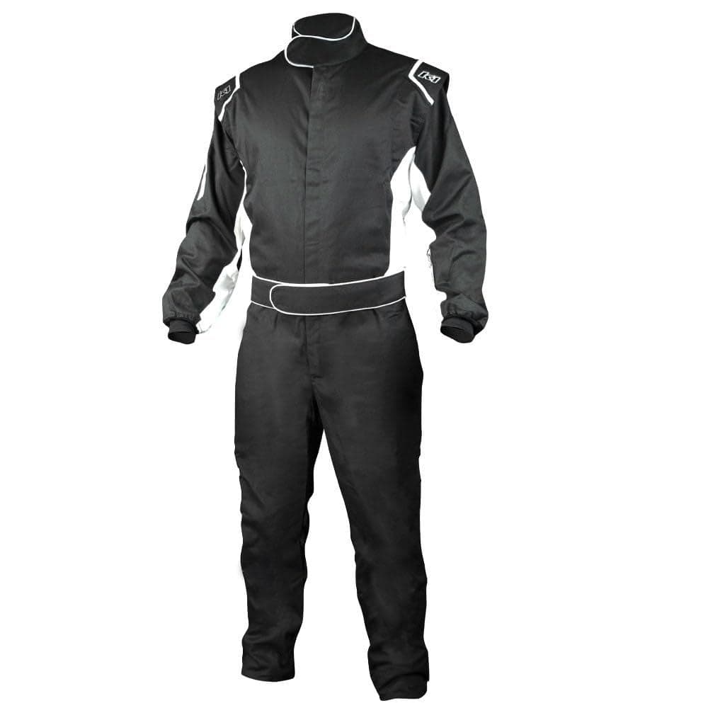 K1 Race Gear K1 Challenger Adult FR Cotton Fire Suit SFI 32A1 Black White Medium 52