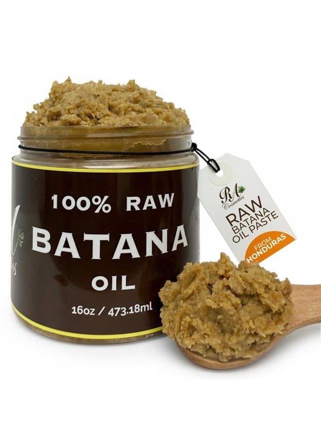100% Natural Unrefined Batana Hair Oil for Healthy Hair, 16 oz | Dr Sebi Batana Oil Hair Moisturizer for Damaged Hair Repair| Strengthening and Nourishing Hair Conditioner