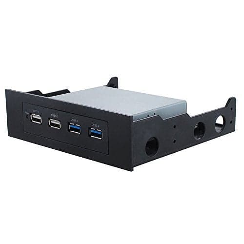 Sedna 2-Port USB 3.0 + 2-Port USB 2.0 3.5" Floppy Bay Front Panel with 5.25" Mounting Kit