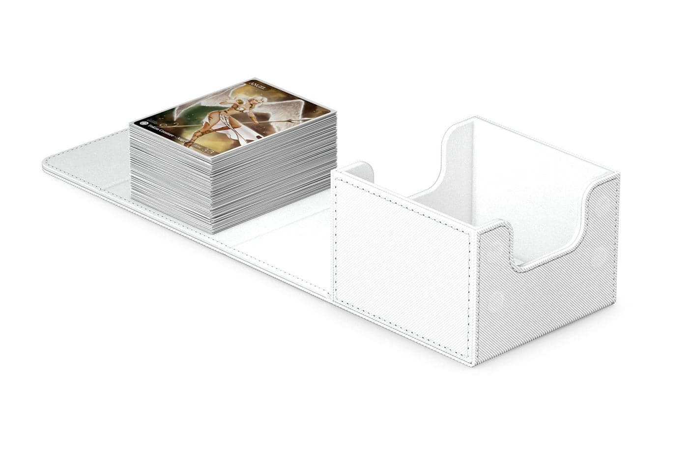 Ultimate Guard Sidewinder 133 Deck Box for 133 DoubleSleeved TCG Cards White Magnetic Closure Microfiber Inner Lining for Secure Storage