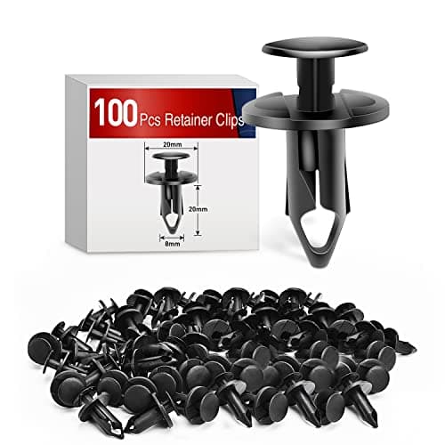 Nilight 100PCS Bumper Rivet Clips for GM 21030249 for Ford N807389S for Chrysler 6503598 Nylon Car Push Fastener Kits 9mm Hole2 Years Warranty
