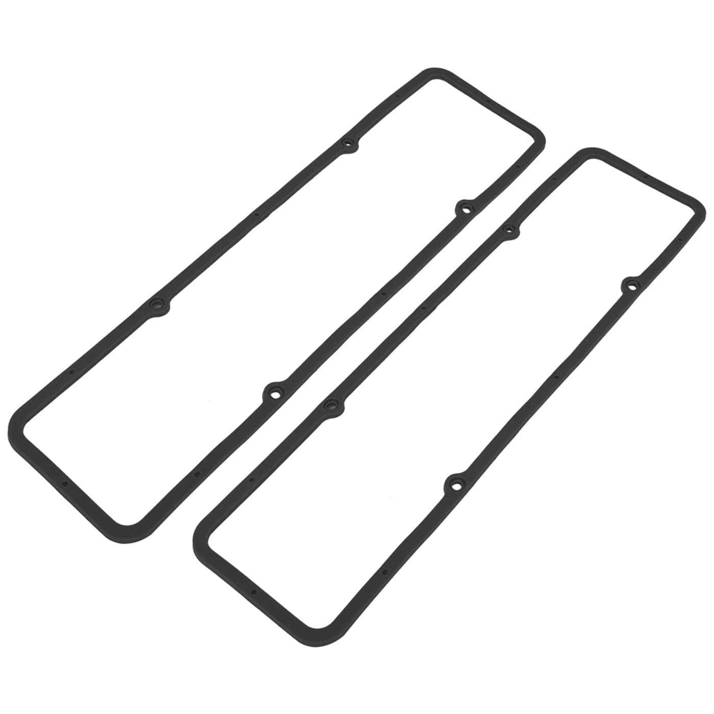 X AUTOHAUX 2pcs Black Valve Cover Rubber Steel Core Gasket for Chevy SBC 283 305 327 350 Engine Valve Cover Gasket Set