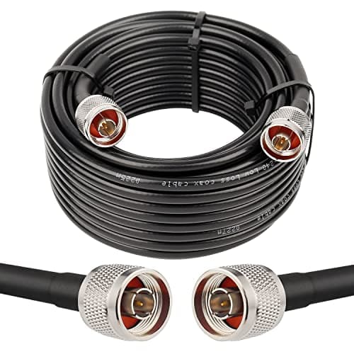 MOOKEERF KMR240 N Cable - 35FT Ultra Low Loss N Male to N Male Cable Pure Copper 50 ohm for 3G/4G/5G/LTE/ADS-B/Ham/GPS/WiFi/RF Radio to Antenna or Signal Booster Use