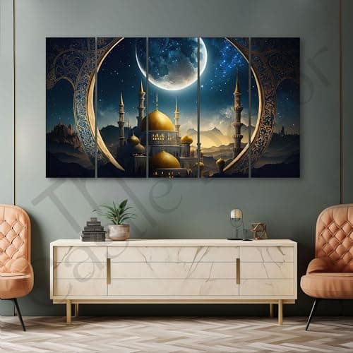 The Castle Decor Islamic painting with frame Big Size 27x48 Wall art for living room,Bedroom,Drawing room,Hotels-Wooden Framed-494