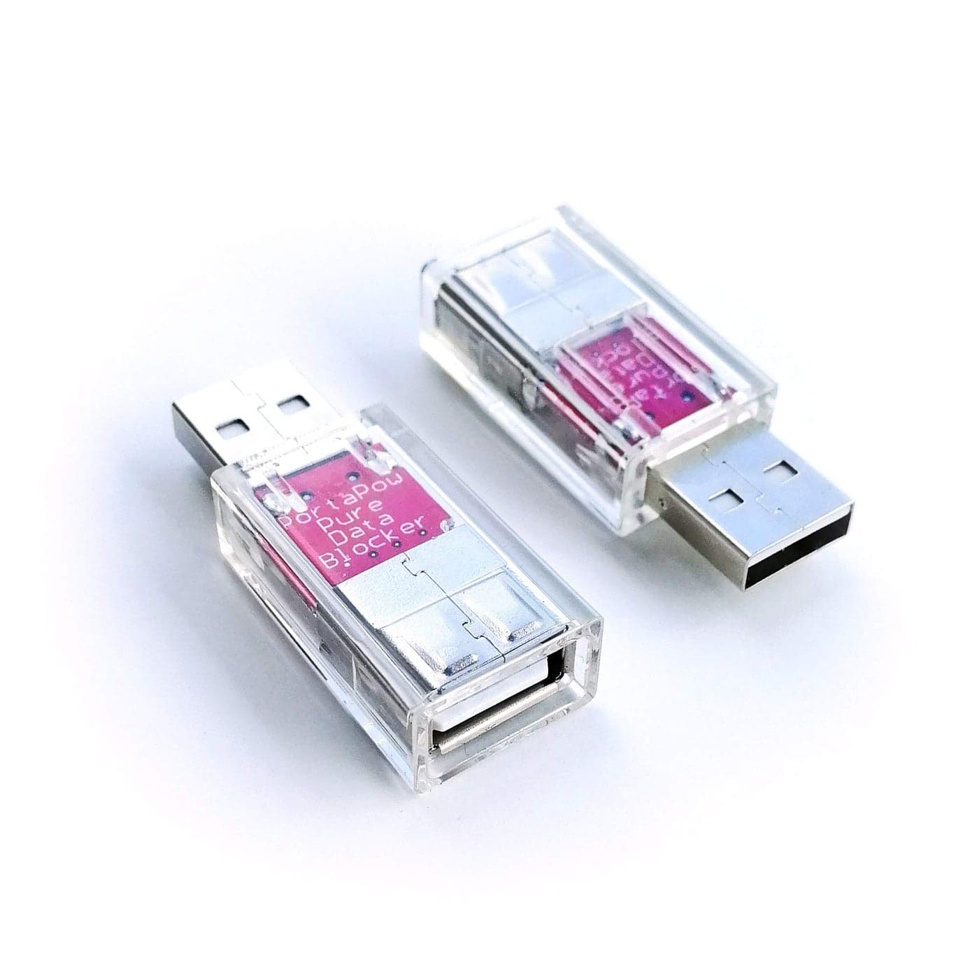 PortaPow USB-A Data Blocker – Protect Against Juice Jacking (1, Transparent, 1)