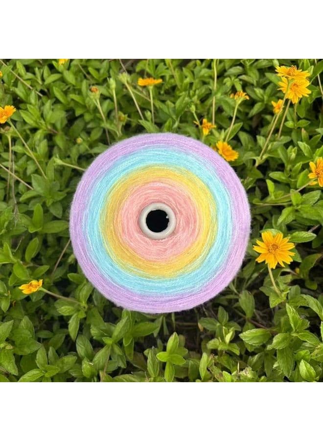 Gradient Cake Line 6 Hand Knitted Yarn 500g DIY Crochet Rainbow Colorful Skein