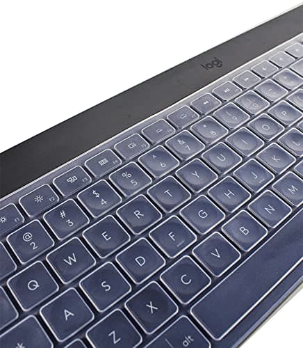 Silicone Clear Keyboard Cover Skin Protector Compatible with Logitech MX Keys Advanced Wireless Illuminated Keyboard & Logitech Craft Advanced Wireless Keyboard (NOT for Other Desktop Keyboards)