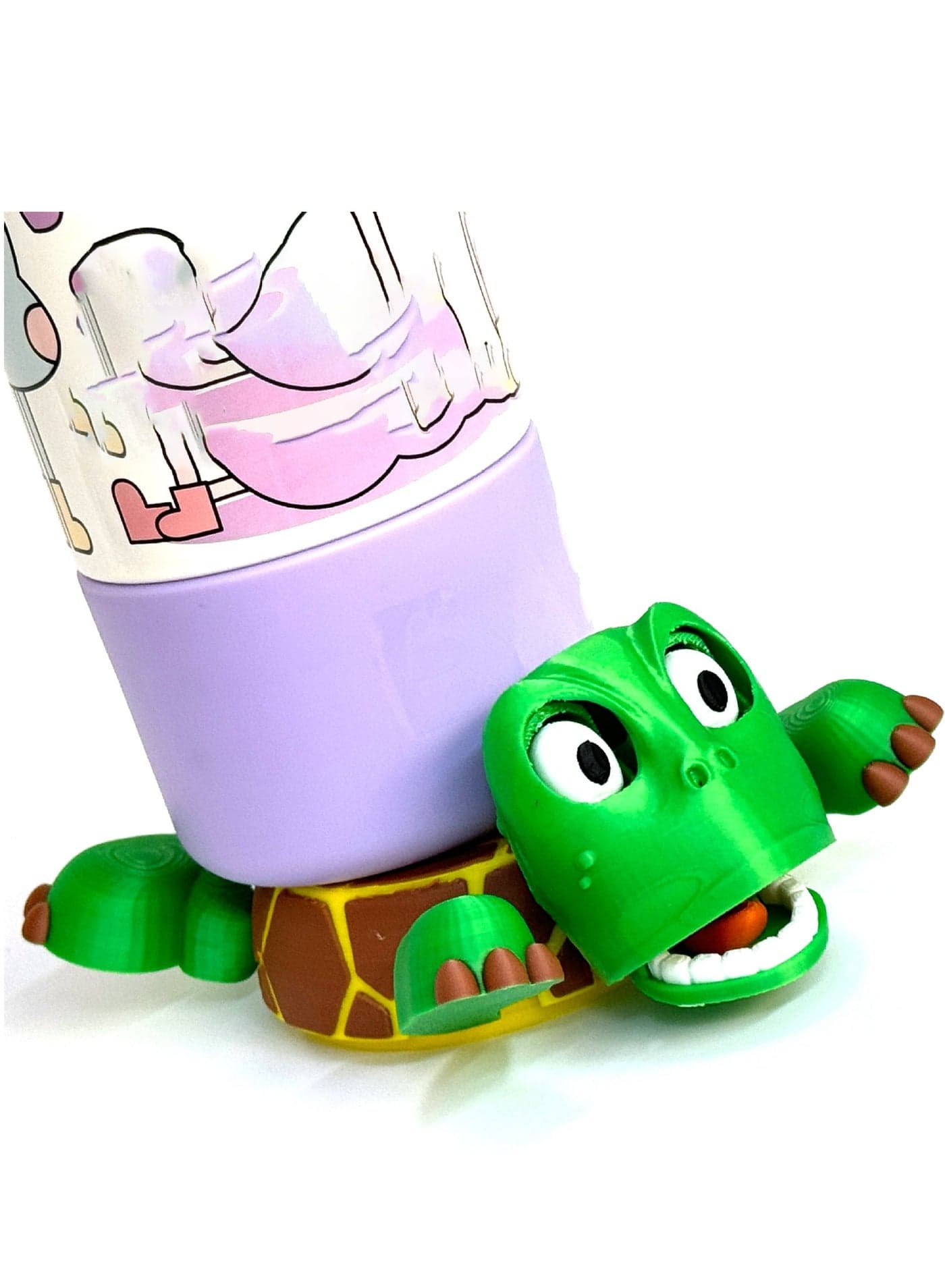 3D Printed Funny Turtle Coaster Set for Hot Cold Drinks - Heat-Resistant, Non-Slip Base, Cute Kitchen Desk Decor, Perfect Gift for Home Office