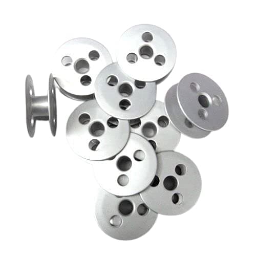 Cutex Pack of 10 Juki Lu563 Lu1510 Lu1560 Sewing Machine Large Aluminum Bobbins