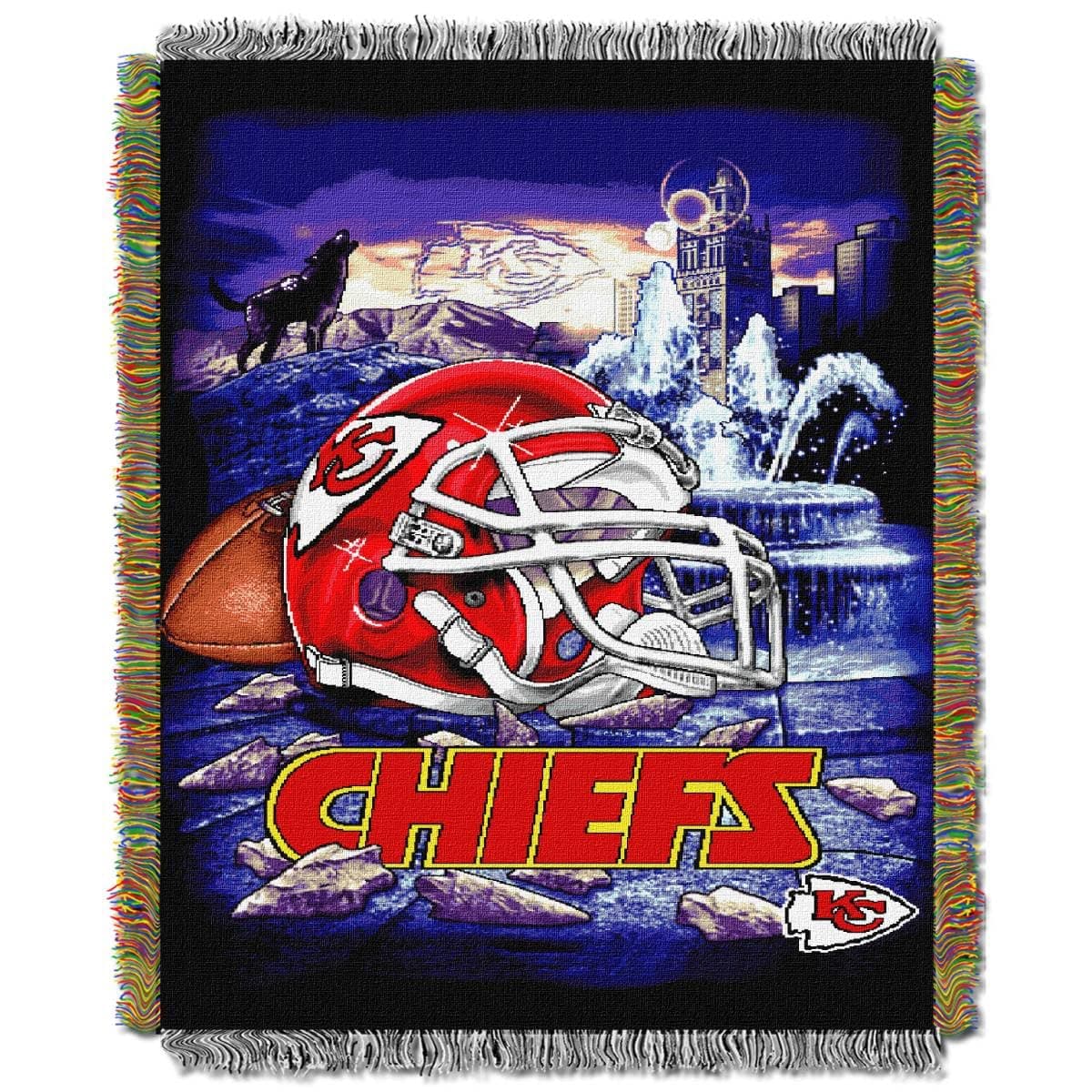 Northwest NFL Kansas City Chiefs UnisexAdult Woven Tapestry Throw Blanket 48 x 60 Home Field Advantage