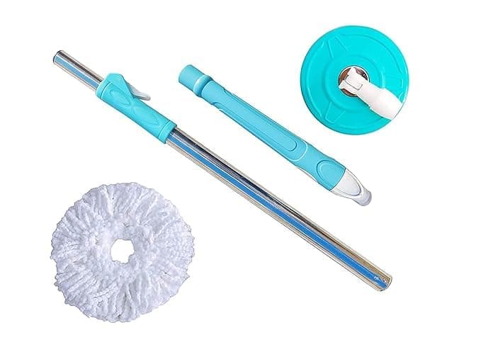 mop Stick mop Stick for Floor Cleaning mop Stick only mop Stick Rod only mop Stick Plastic Spin Mop Head and Handle Blue Colour