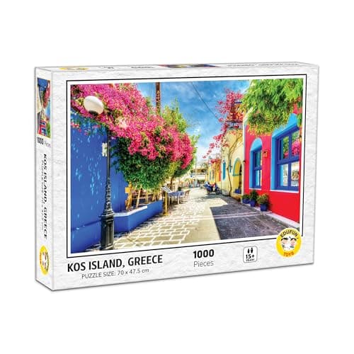 Edufun Toys 1000 Piece Jigsaw Puzzle | Kos Island Greece Challenging Scenic Puzzle | Brain Booster and Stress Relief Game, Gift for Puzzle Lovers | for Adults & Teens