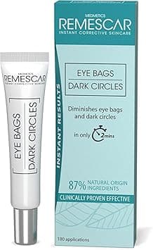 Remescar Eye Bags Dark Circles 8ml Instant Dark Circle Eye Cream for Under Eye Bags and Remove Bags Under Eyes Eye Bag Remover In Only 2 Minutes 180 Applications