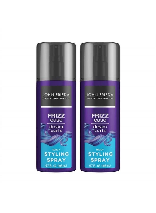 Frizz-Ease Dream Curls Daily Styling Spray, 6.7 Fluid Ounce (Pack of 2)
