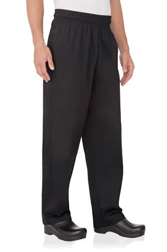 Chef Works Men's Essential Baggy Chef Pants, Black, XX-Large
