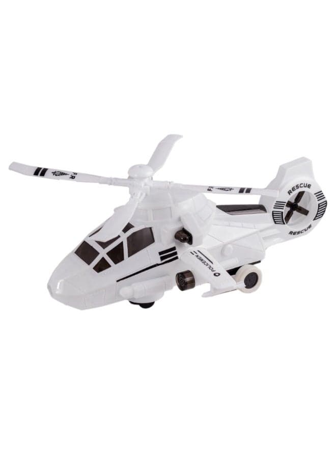 Battery-Operated Police Helicopter Toy for Kids | Musical Light-Up Copter with Obstacle Avoidance, 360° Rotation & LED Effects | Bump & Go Action Aircraft Toy for Boys & Girls Ages 3+