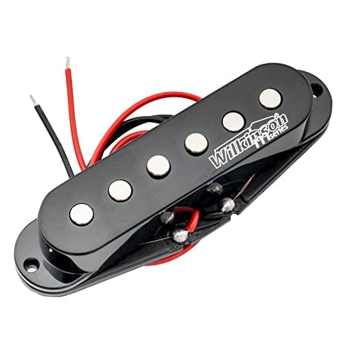 Wilkinson LOW GAUSS Vintage Tone Ceramic Single Coil Pickup for Strat Style Guitar Middle, Black
