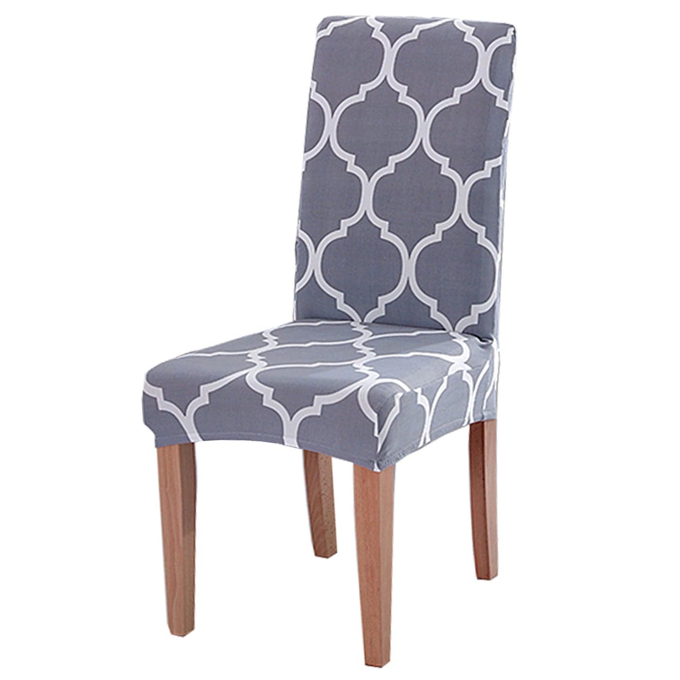 Lalluxy Stretchy Parson Chair Slipcovers for Dining Room Chair seat Covers Chair Protectors for Party Pet Protection Universal Fit Soft Polyester Set of 4 Light Gray