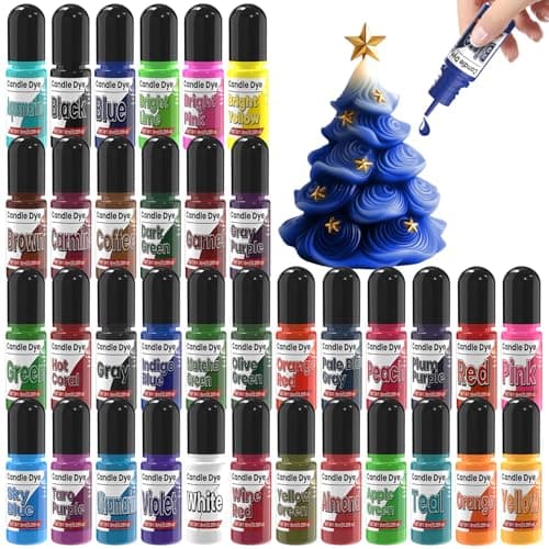 Candle Dye 36 Colors Candle Making Dye Highly Concentrated Liquid OilBased Coloring for Soy Wax Bees Wax Gel Wax Easy Color and Safe 6mlBottle