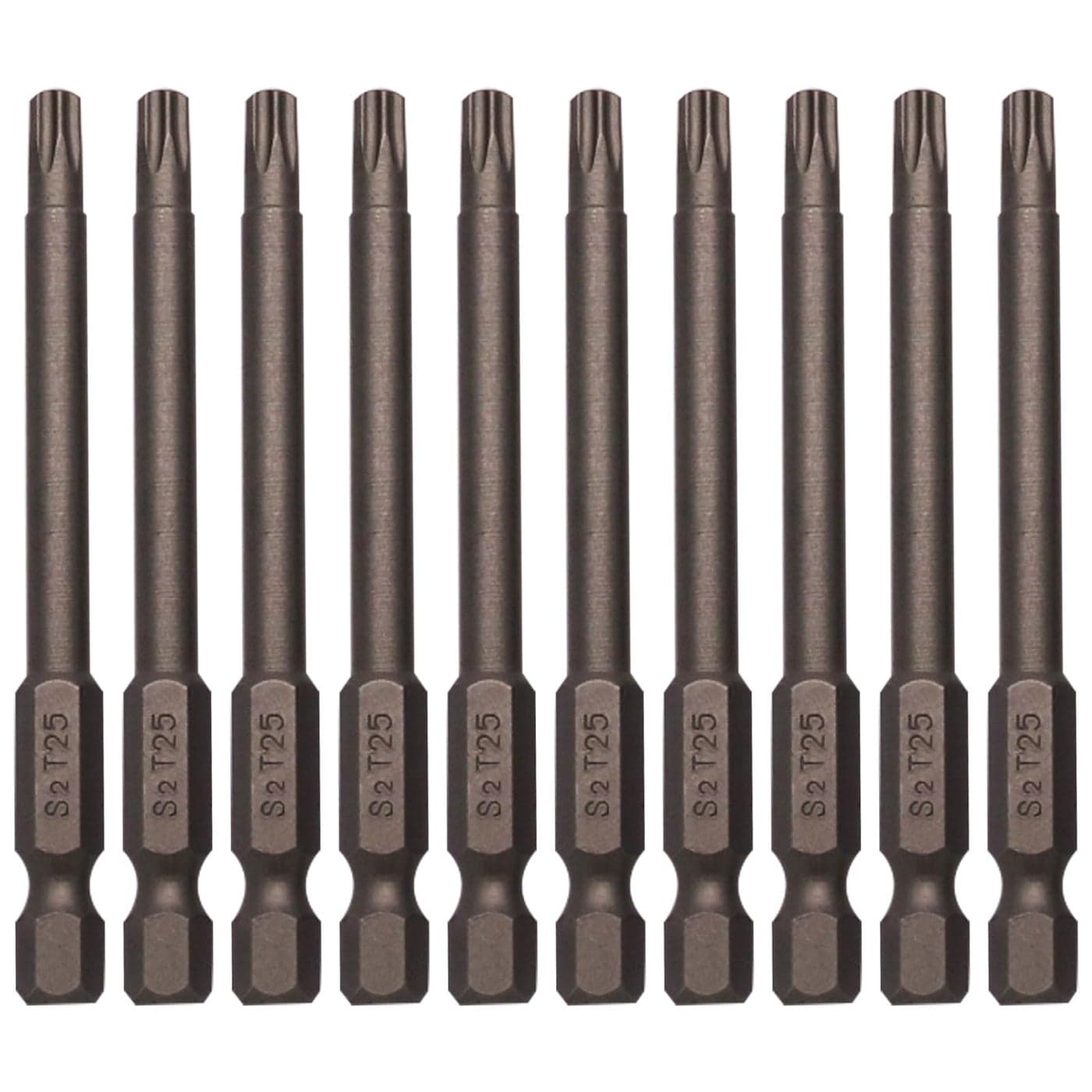 Sipery 10 Pack Security Torx Bit Set Tamper Proof S2 Steel Magnetic Security Screwdriver Set 14 Inch Hex Shank 5 Point Star Bits 3 Inch Length T25