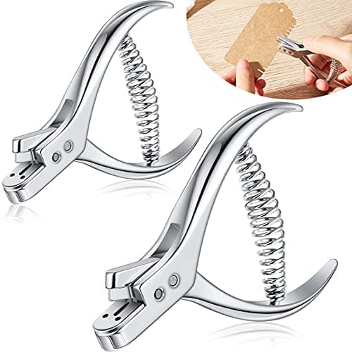 Chumia 2 Pieces Pattern Notcher Stainless Steel Paper Notcher Handheld Punch Tool Designer Tailor Fabric Sewing Pliers Tailors Proofing Pliers Pattern Making Tool for Cloth Fabric DIY Crafts