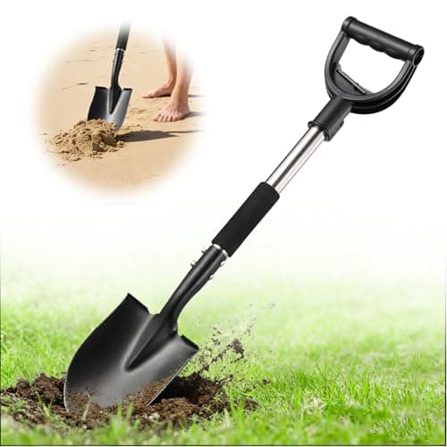 Garden Shovels for Digging 31 Inch Small Shovel Heavy Duty Metal Digging Shovel with DHandle Grip Short Kids Shovels for Digging Mini Spade Shovel for Gardening Camping Beach Car Snow Removal